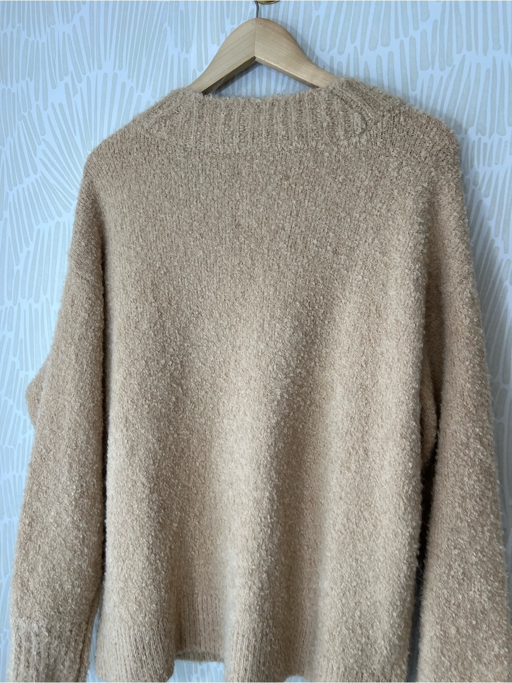 aerie Cozy V-Neck Sweater in Camel - Picture 9 of 13